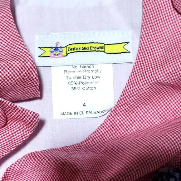 Castles and Crowns Dress 4 NWT Girls Cheerleader Vintage Old Stock Sleeveless - Picture 3 of 3